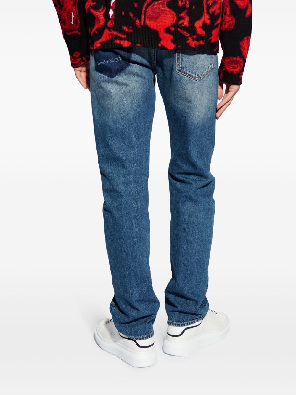 LOGO-PRINT STRAIGHT-LEG JEANS