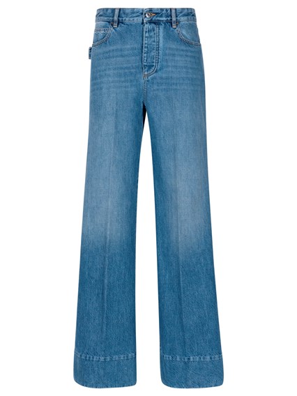 【Dolce & Gabbana】Loose denim jeans with pressed pleat Dolce & Gabbana Pressed Pleat Loose Denim Jeans | Sendegaro US