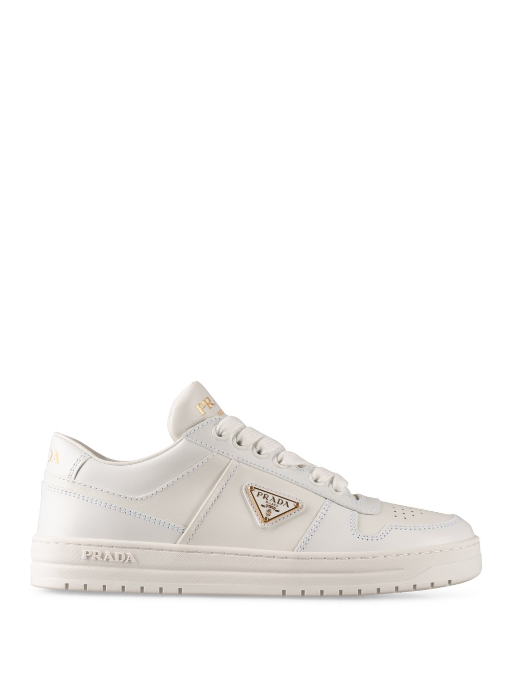 Shop Prada Logo-plaque Sneakers In White