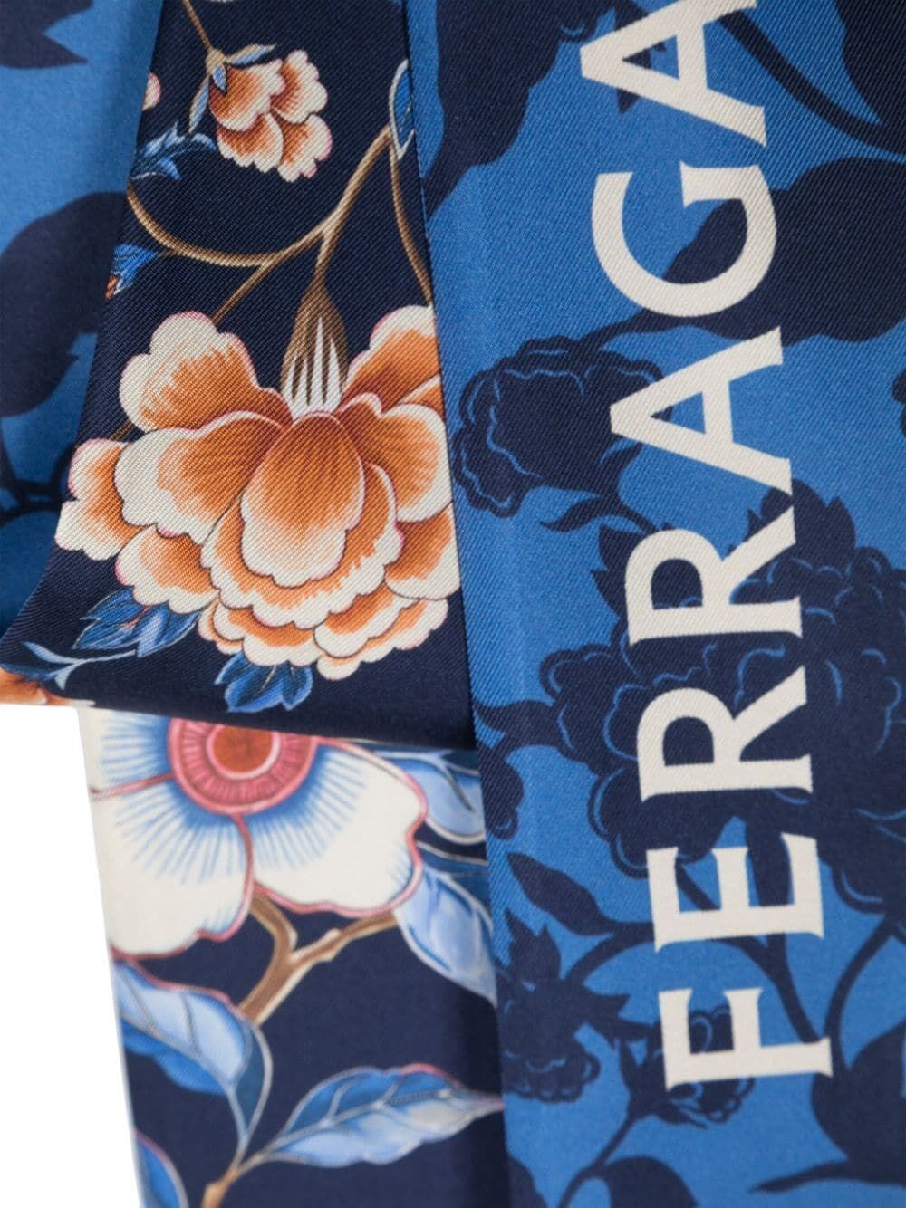 DRAGON-PRINT SILK FOULARD