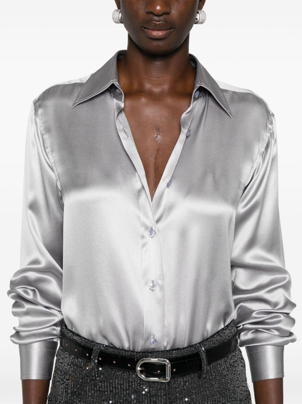 CHARMEUSE SILK SHIRT