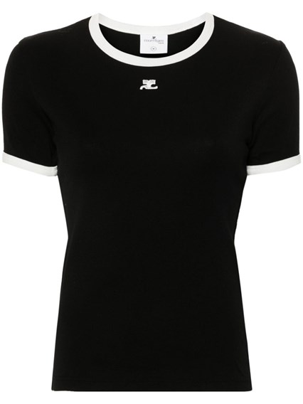 Courreges シグネチャーコントラストtシャツ available on Monti