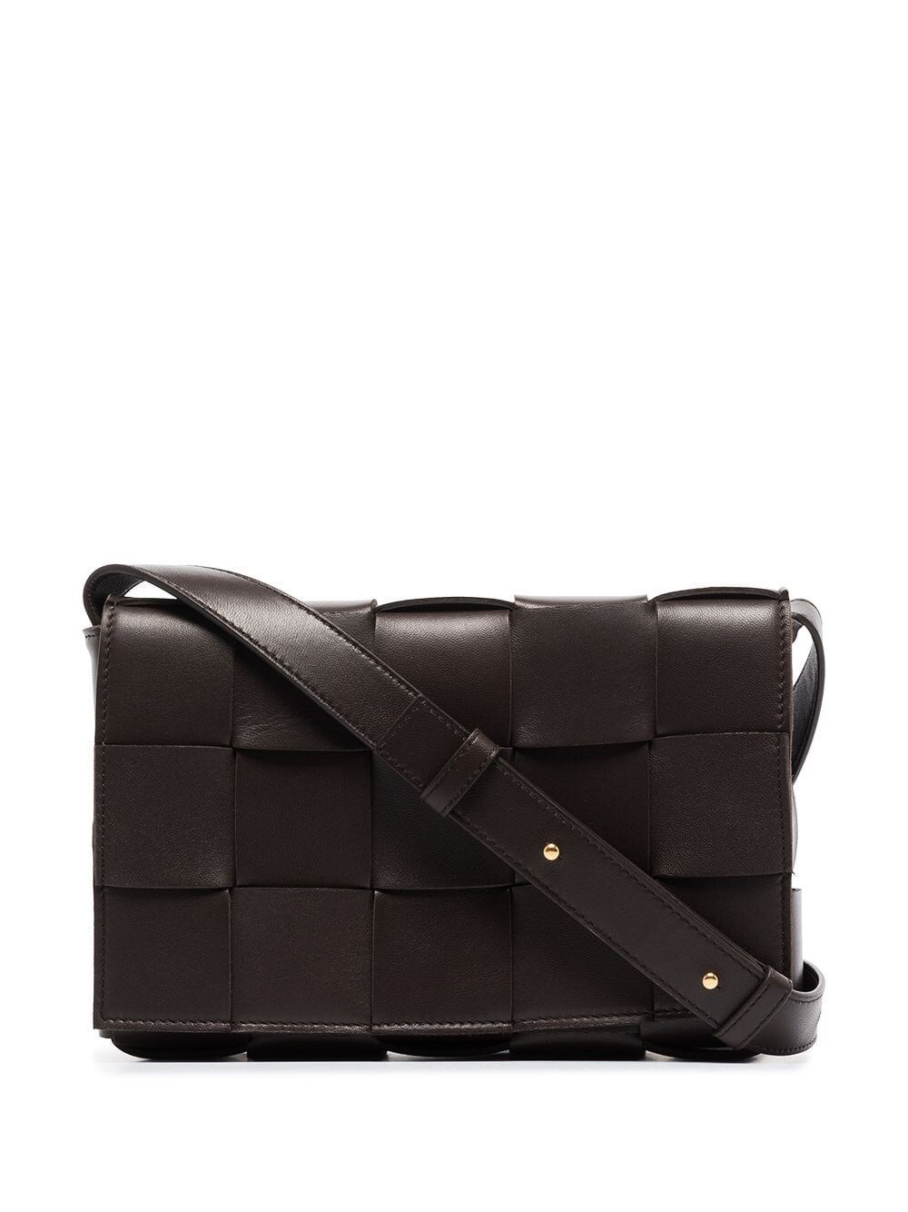 Shop Bottega Veneta Borsa A Tracolla Cassette In Brown