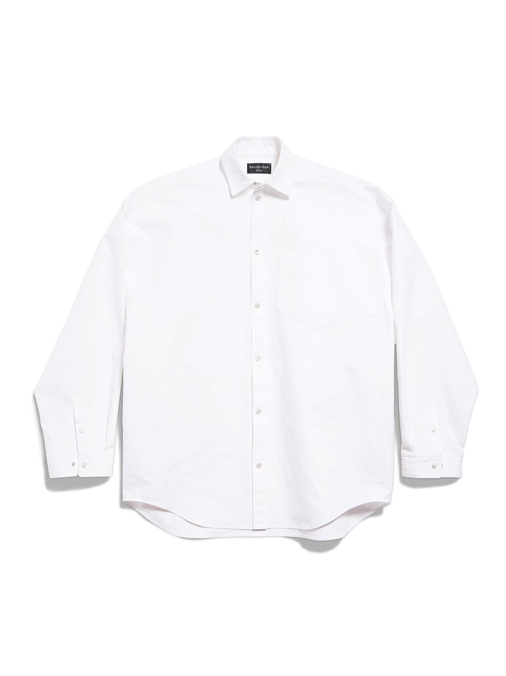 Balenciaga Semi Fitted Button-down Shirt In White