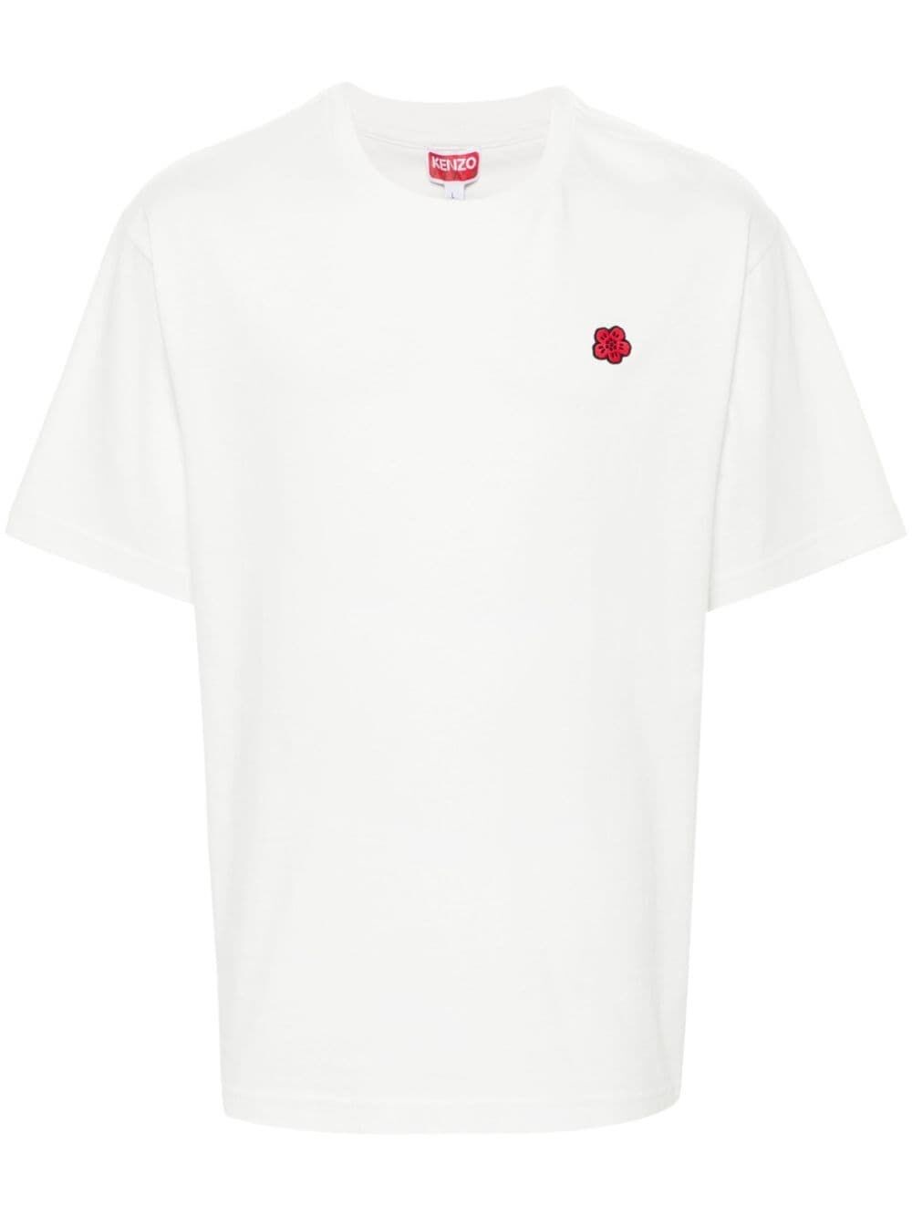 Shop Kenzo Boke Flower-patch T-shirt In White