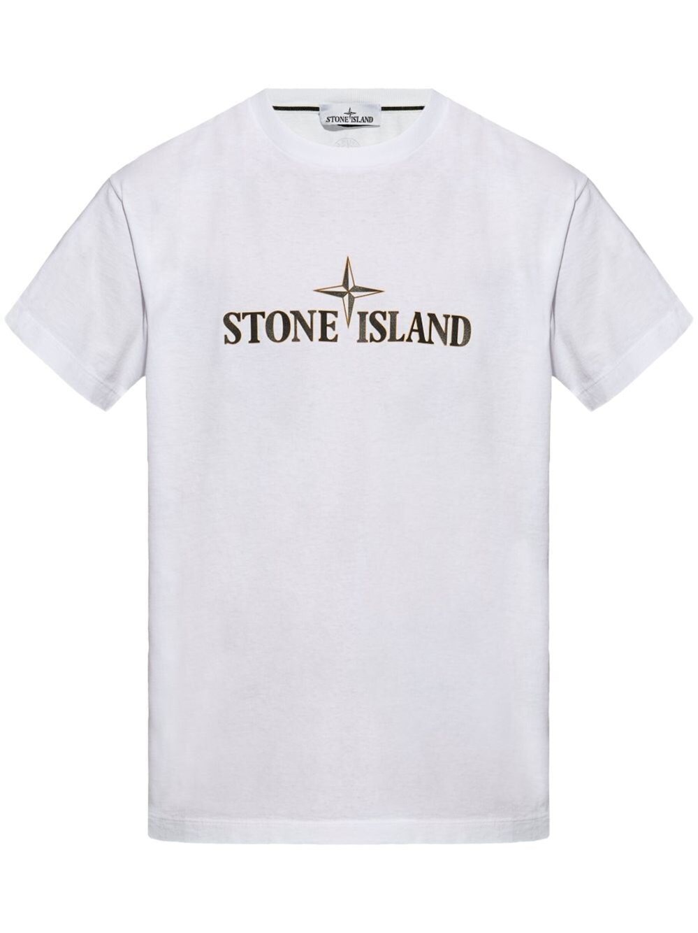 Shop Stone Island Printed T-shirt In White