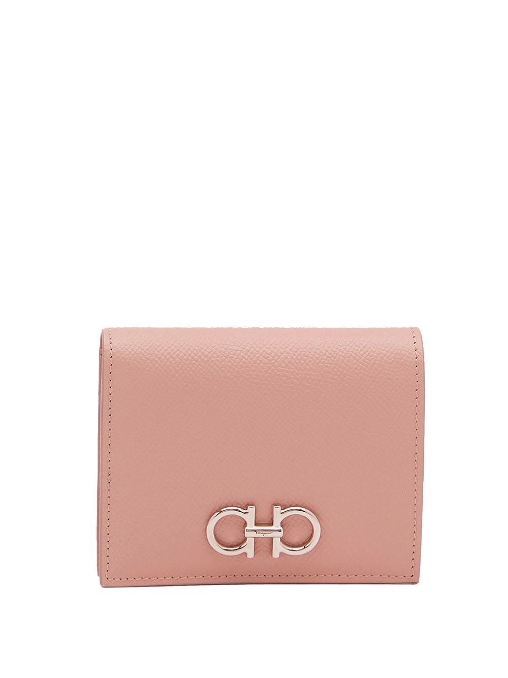 Shop Ferragamo Gancini Compact Wallet In Pink & Purple