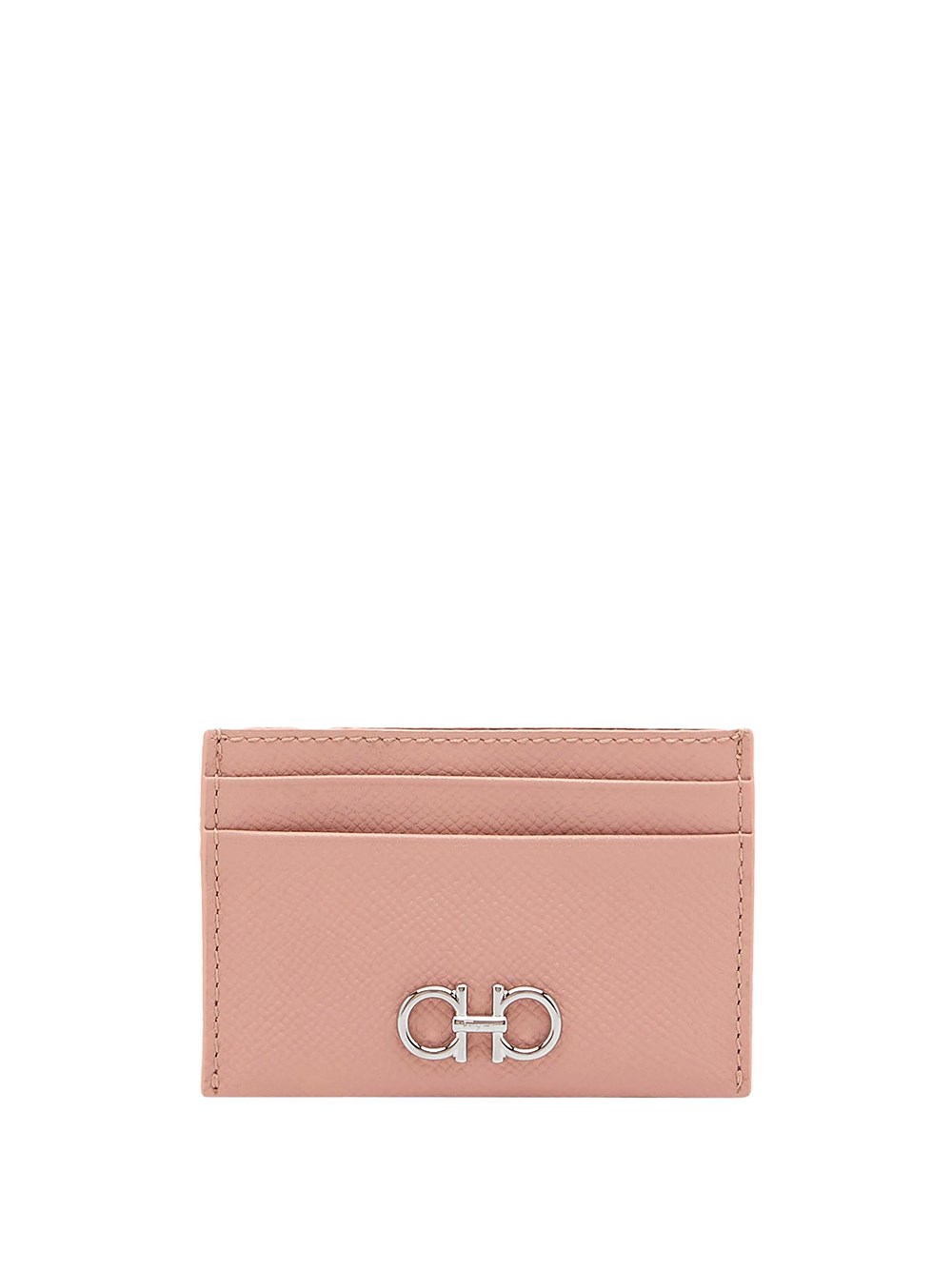 Shop Ferragamo Gancini Card Holder In Pink & Purple