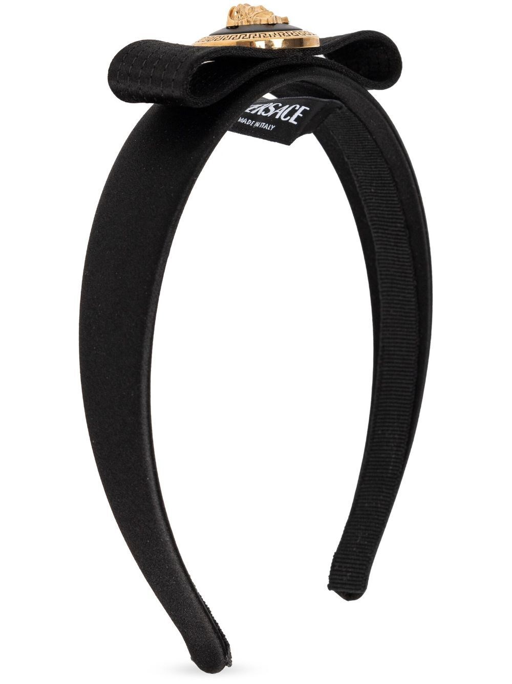 Versace Medusa Bow Headband In Black