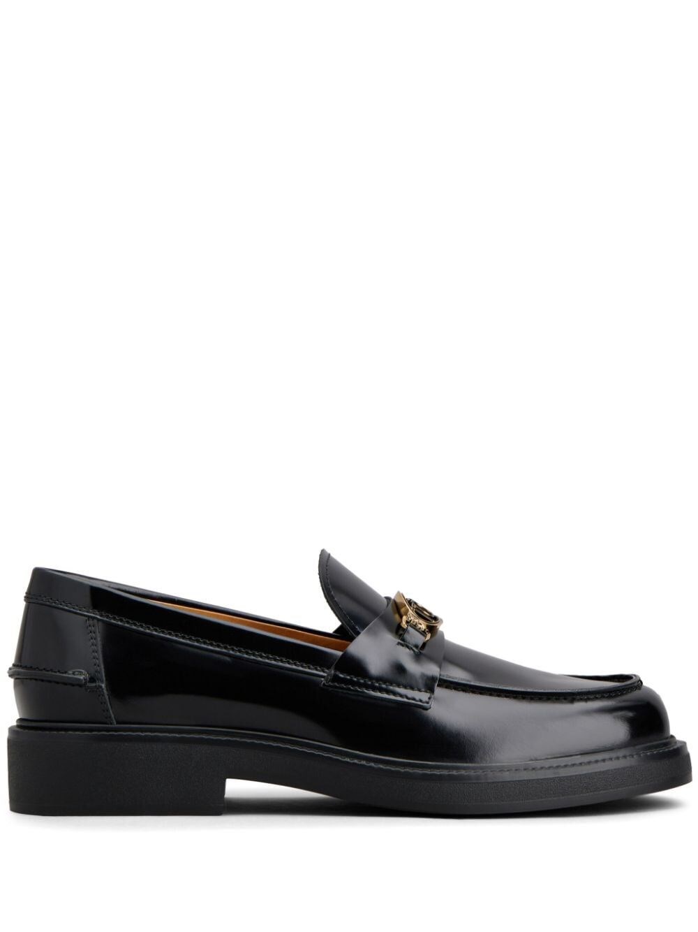 PENNY BAR LEATHER LOAFERS WITH LOGO