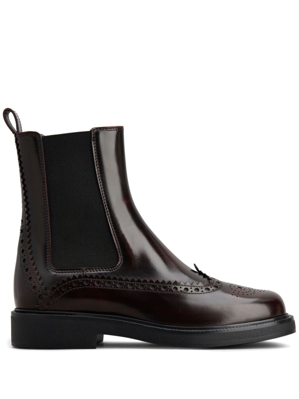 Shop Tod's Brogue-style Chelsea Boots In Brown