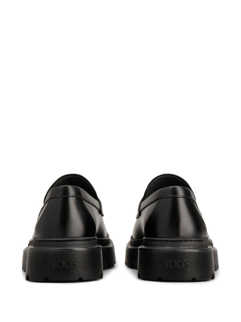 GLOSSY FINISH LEATHER LOAFERS