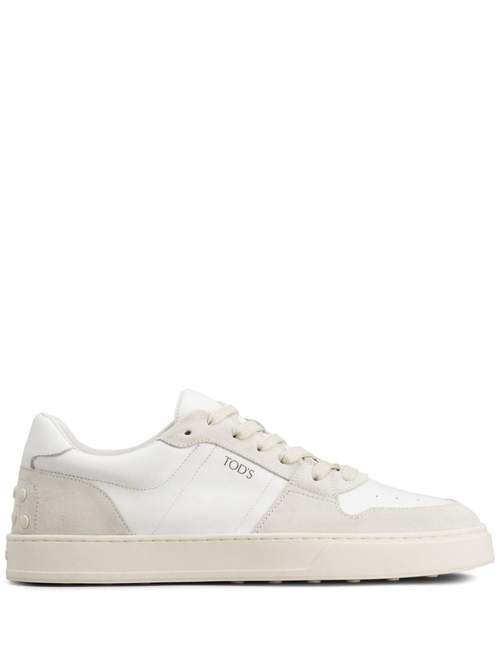 Shop Tod's Leather Sneakers In White