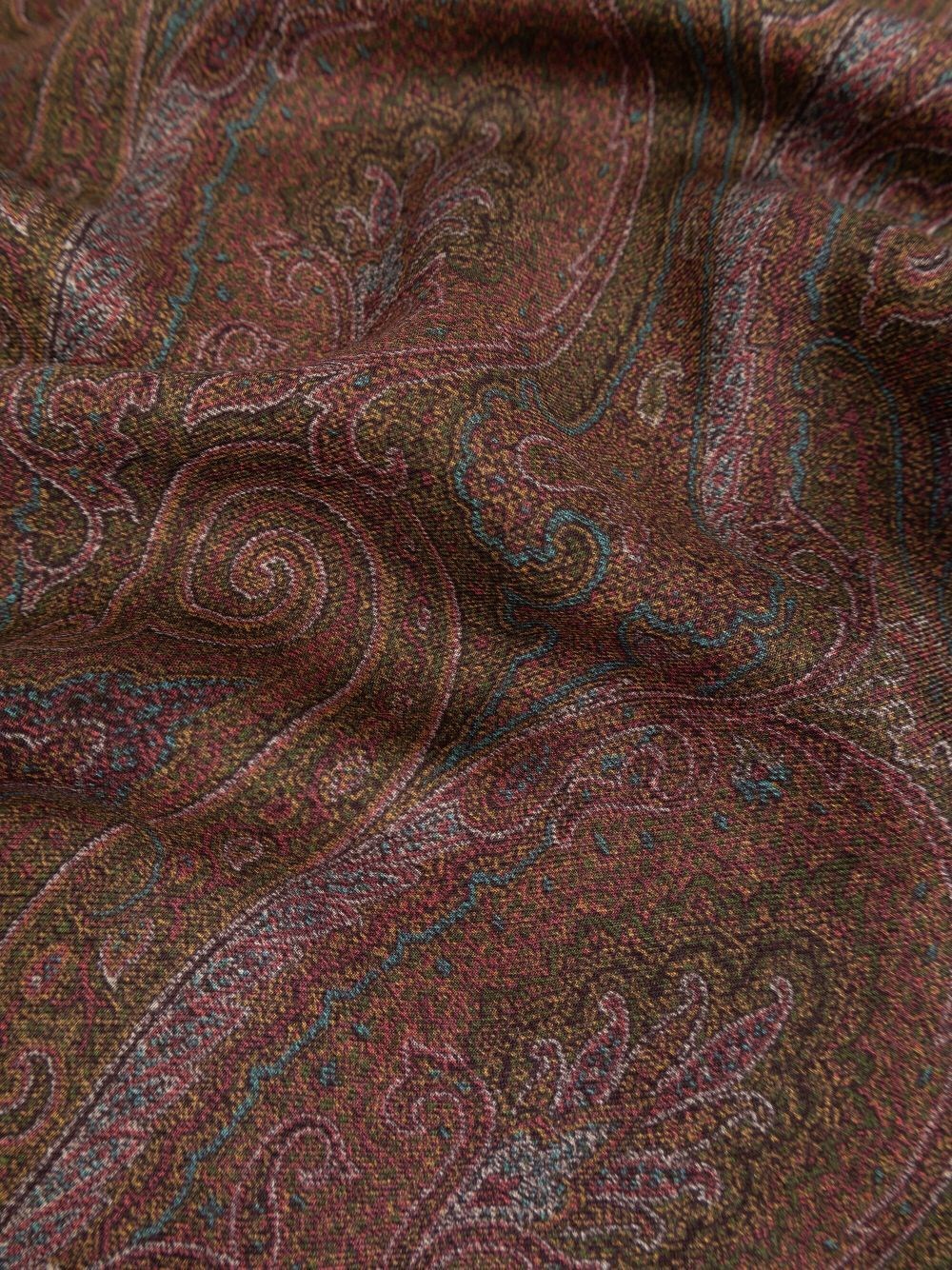 PAISLEY-PRINT FRAYED-EDGE SCARF