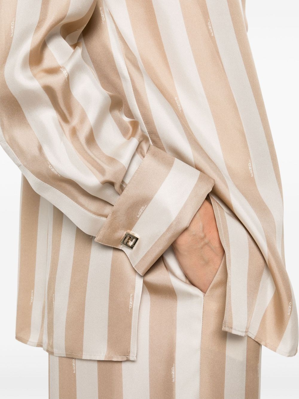PEQUIN STRIPES SILK SHIRT