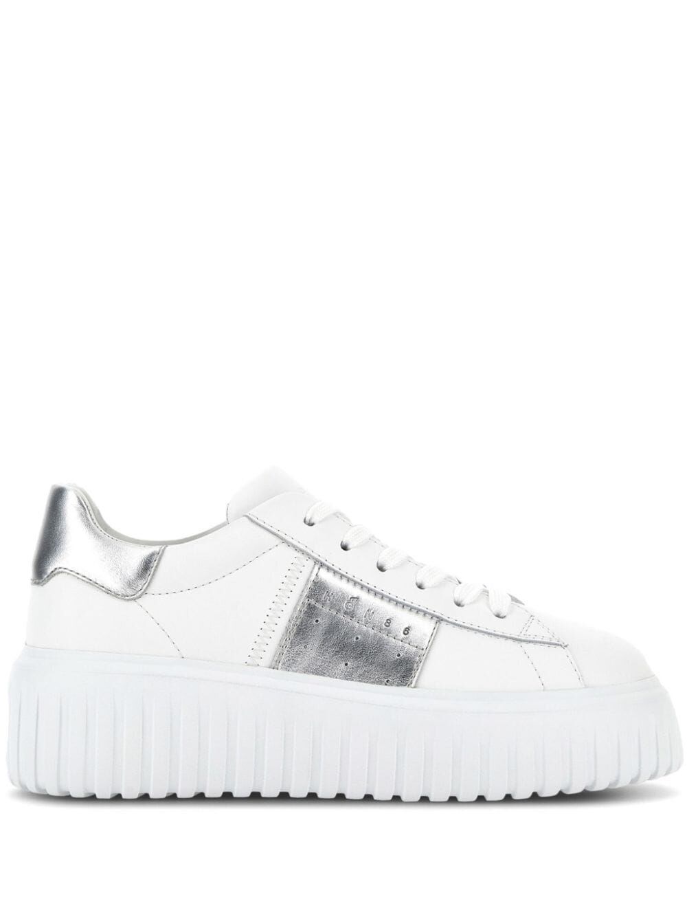 Shop Hogan H-stripes Sneakers In White