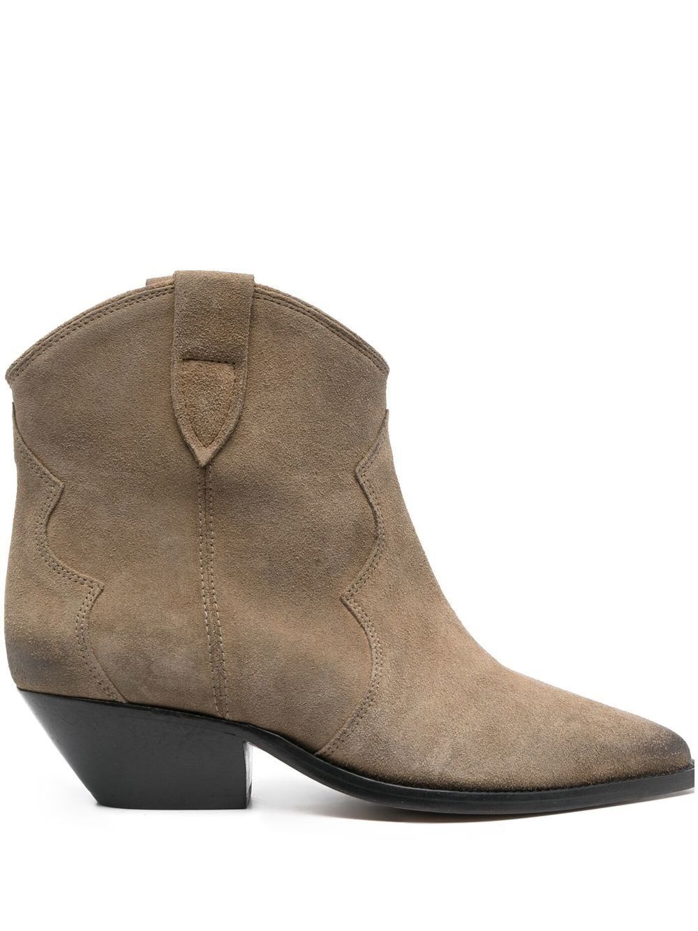 Shop Isabel Marant Dewina Suede Ankle Boots In Brown