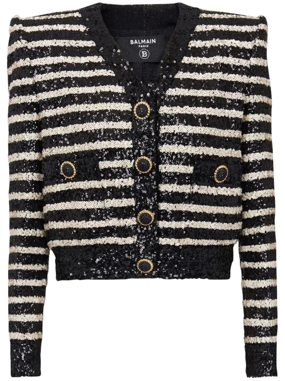 STRIPED SEQUINNED JACKET