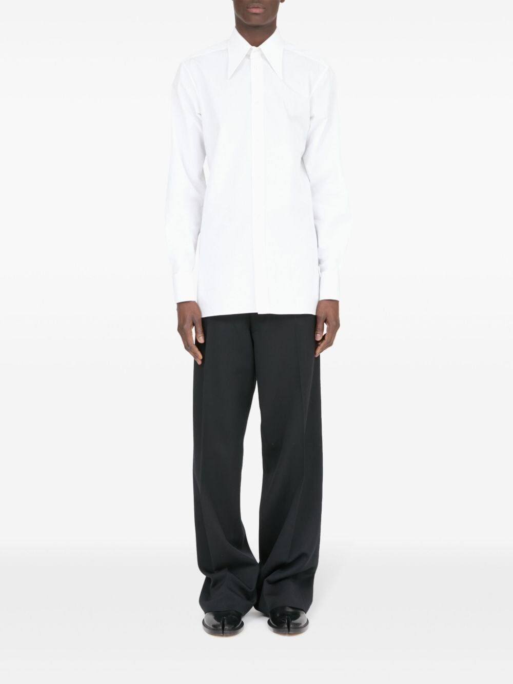 POINTED-COLLAR COTTON SHIRT