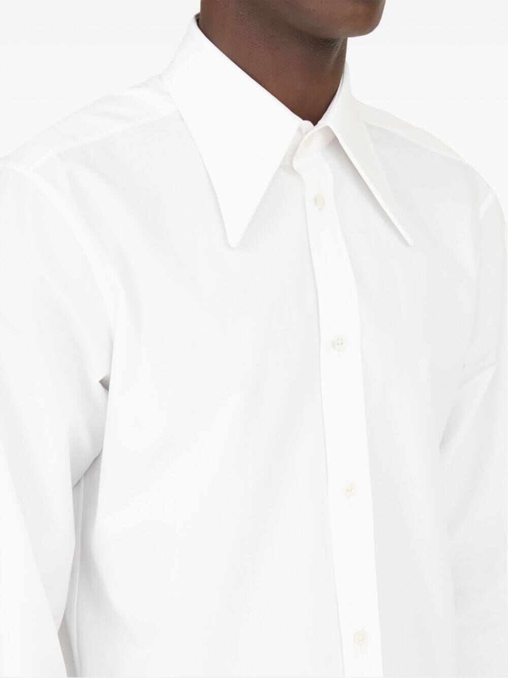 POINTED-COLLAR COTTON SHIRT