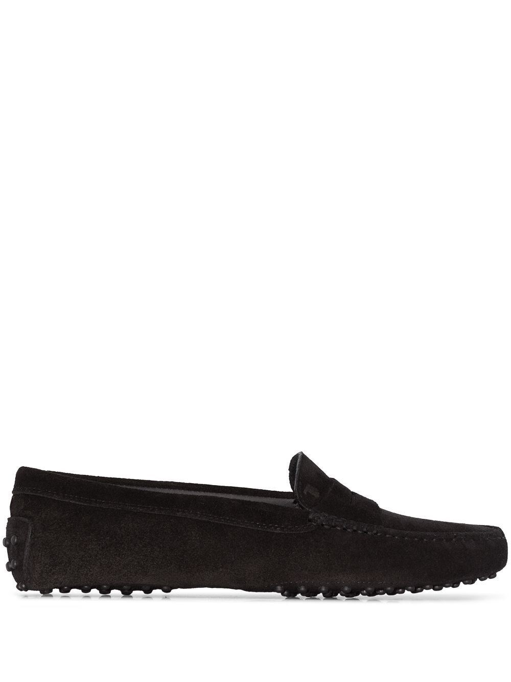 Tod's Gommino Driving Shoes In Suede In Black
