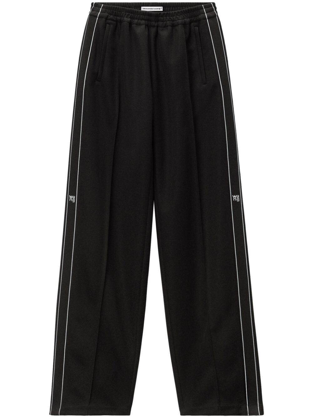 TRACK PANT WITH LOGO TAPE IN PIQUE