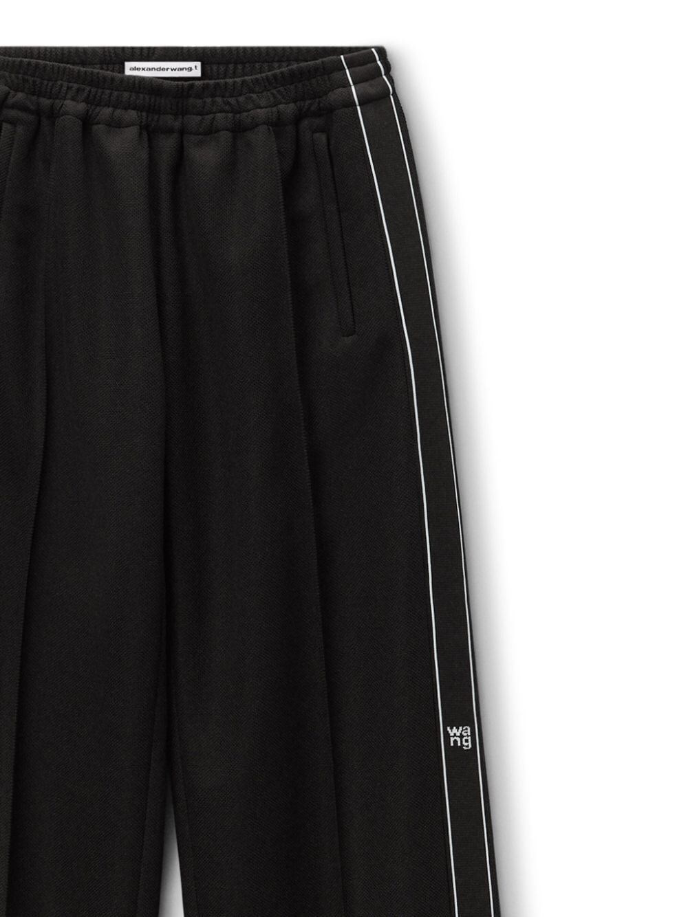 TRACK PANT WITH LOGO TAPE IN PIQUE