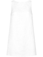【バックネック】D&G ホワイト ショートブロケードドレス Dolce & gabbana バックネックラインのショートブロケードドレス
