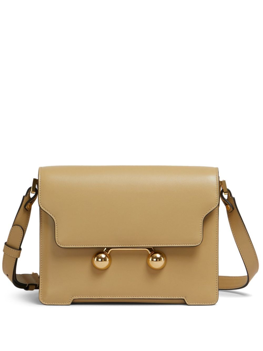 Shop Marni Trunkaroo Medium Shoulder Bag In Nude & Neutrals