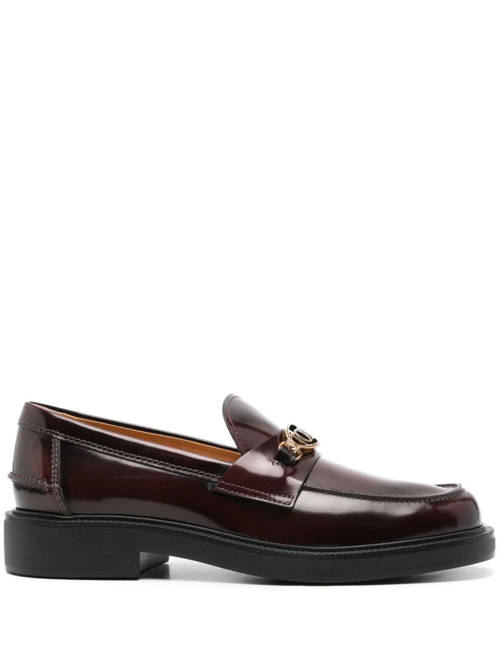 PENNY BAR LEATHER LOAFERS WITH LOGO