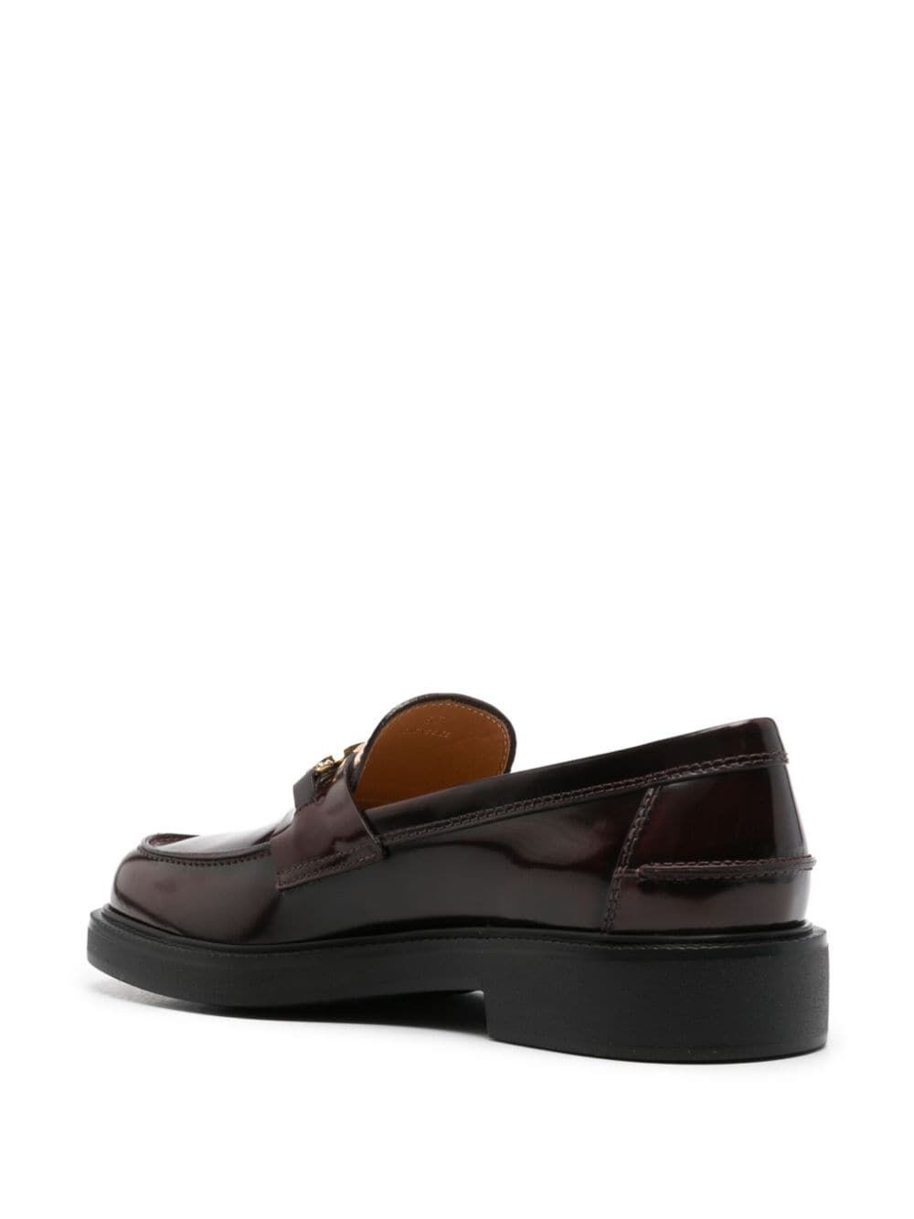 PENNY BAR LEATHER LOAFERS WITH LOGO