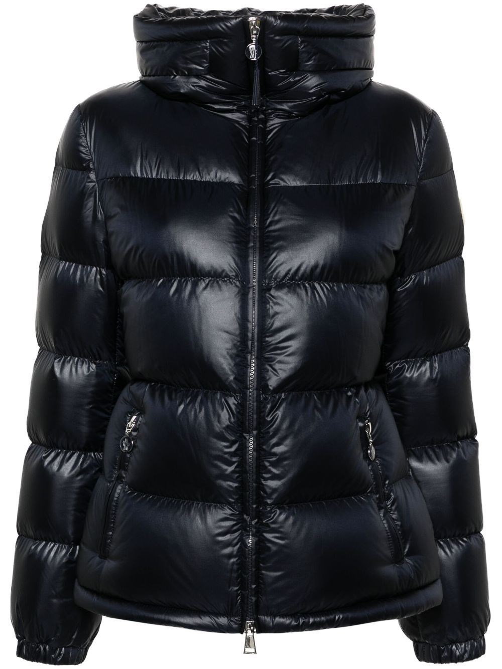 Shop Moncler Douro Short Down Jacket In Blue