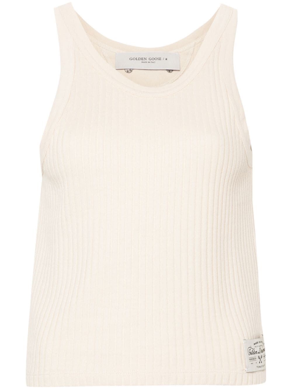 RIBBED TANK TOP WITH LABEL