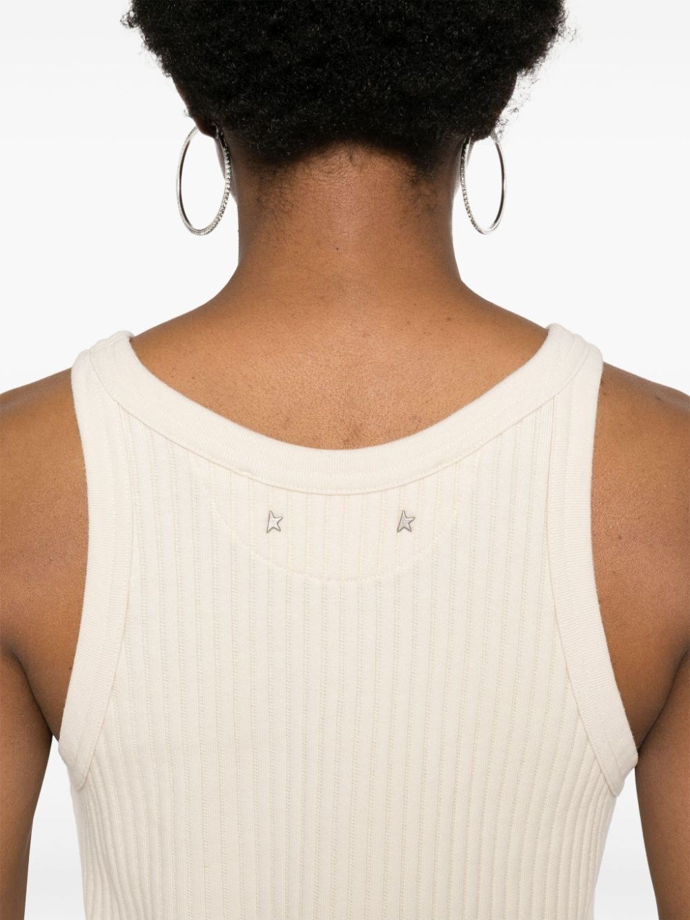 RIBBED TANK TOP WITH LABEL