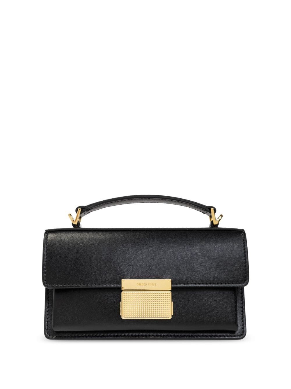 Golden Goose 'venezia' Black Hangbag With Adjustable And Removable Shoulder Strap And Clasp Closure In Black