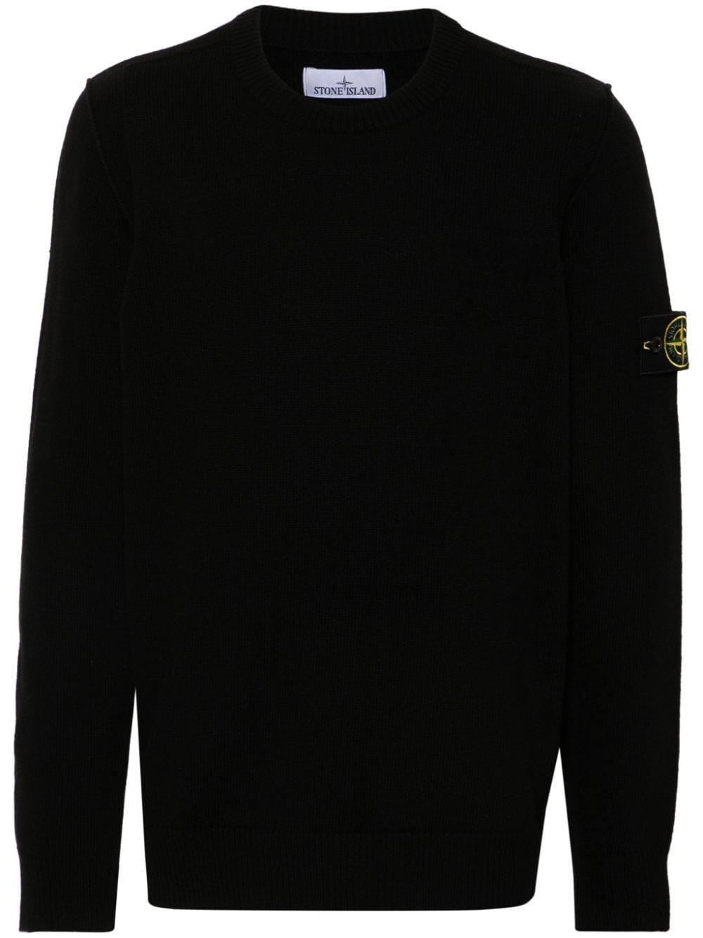 Shop Stone Island Round Neck Pullover In Black