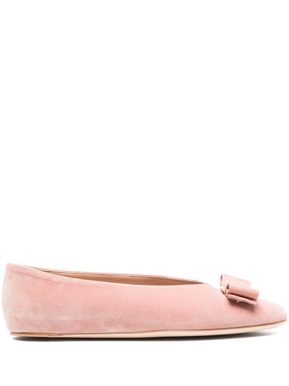 Shop Ferragamo Vanna Ballerinas In Pink & Purple