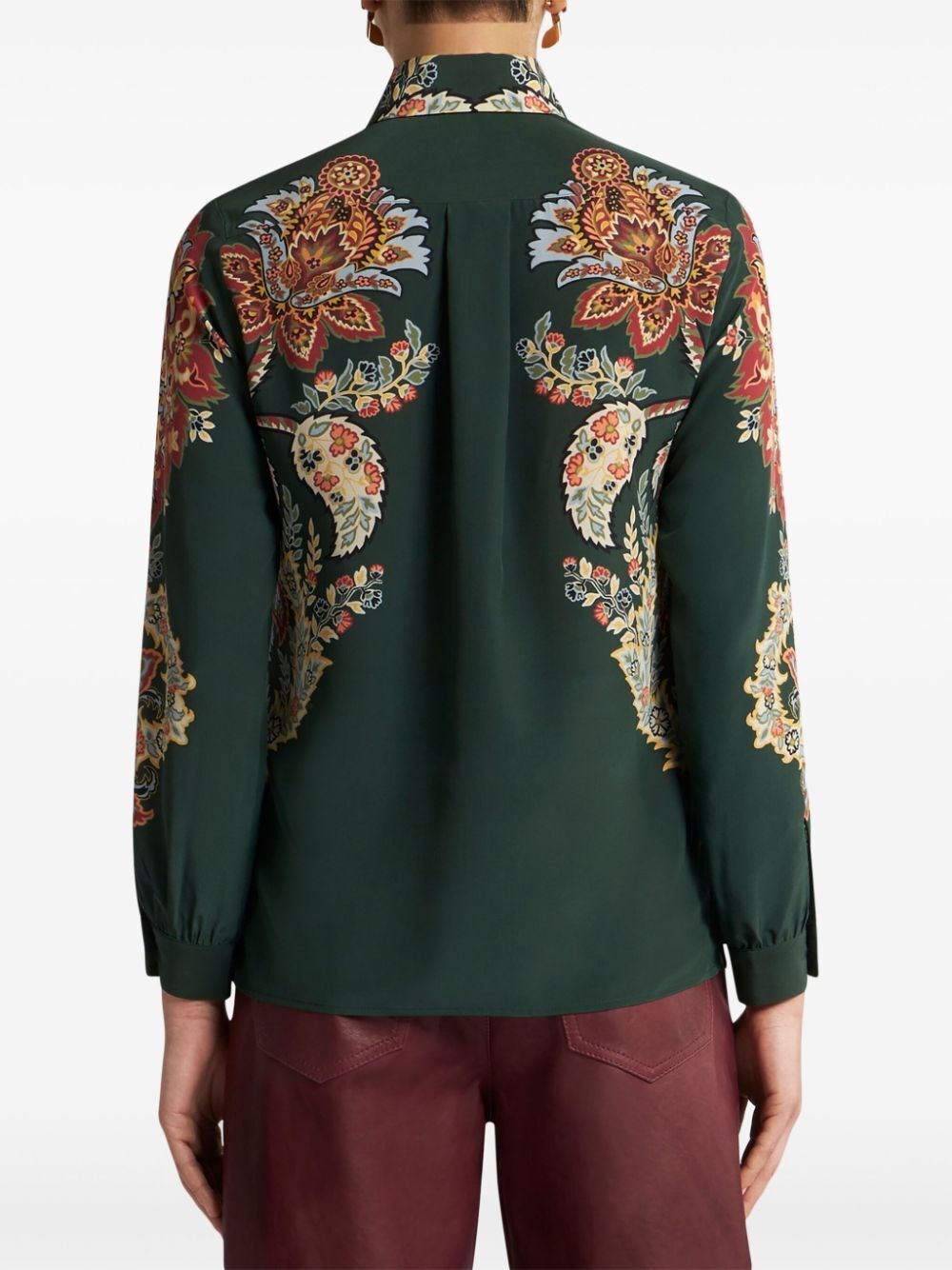 PAISLEY-PRINT SILK SHIRT