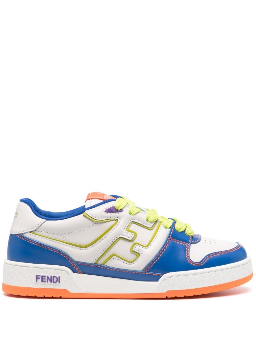 Shop Fendi Match Sneakers In White