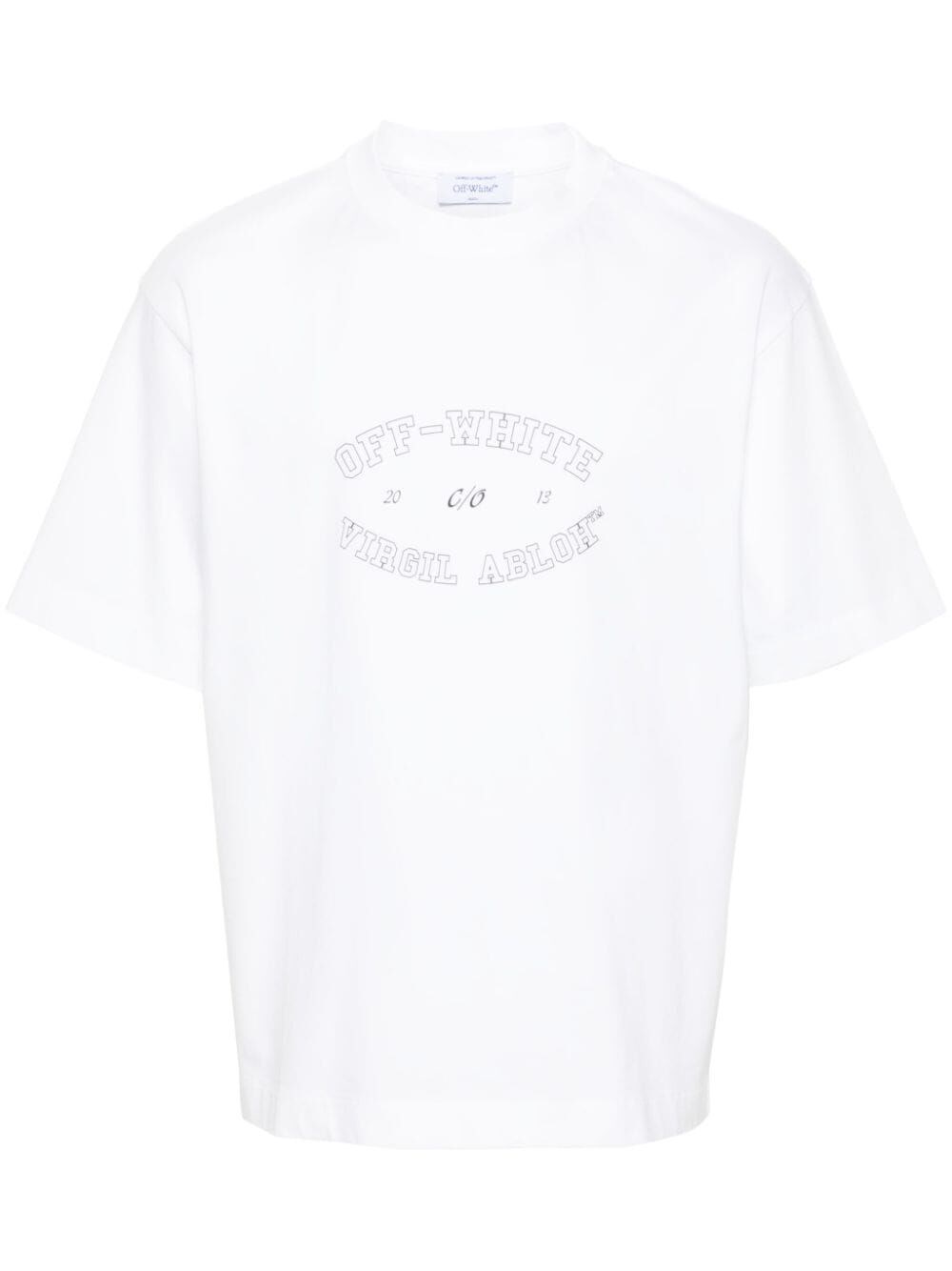 Shop Off-white College Skate Cotton T-shirt In White