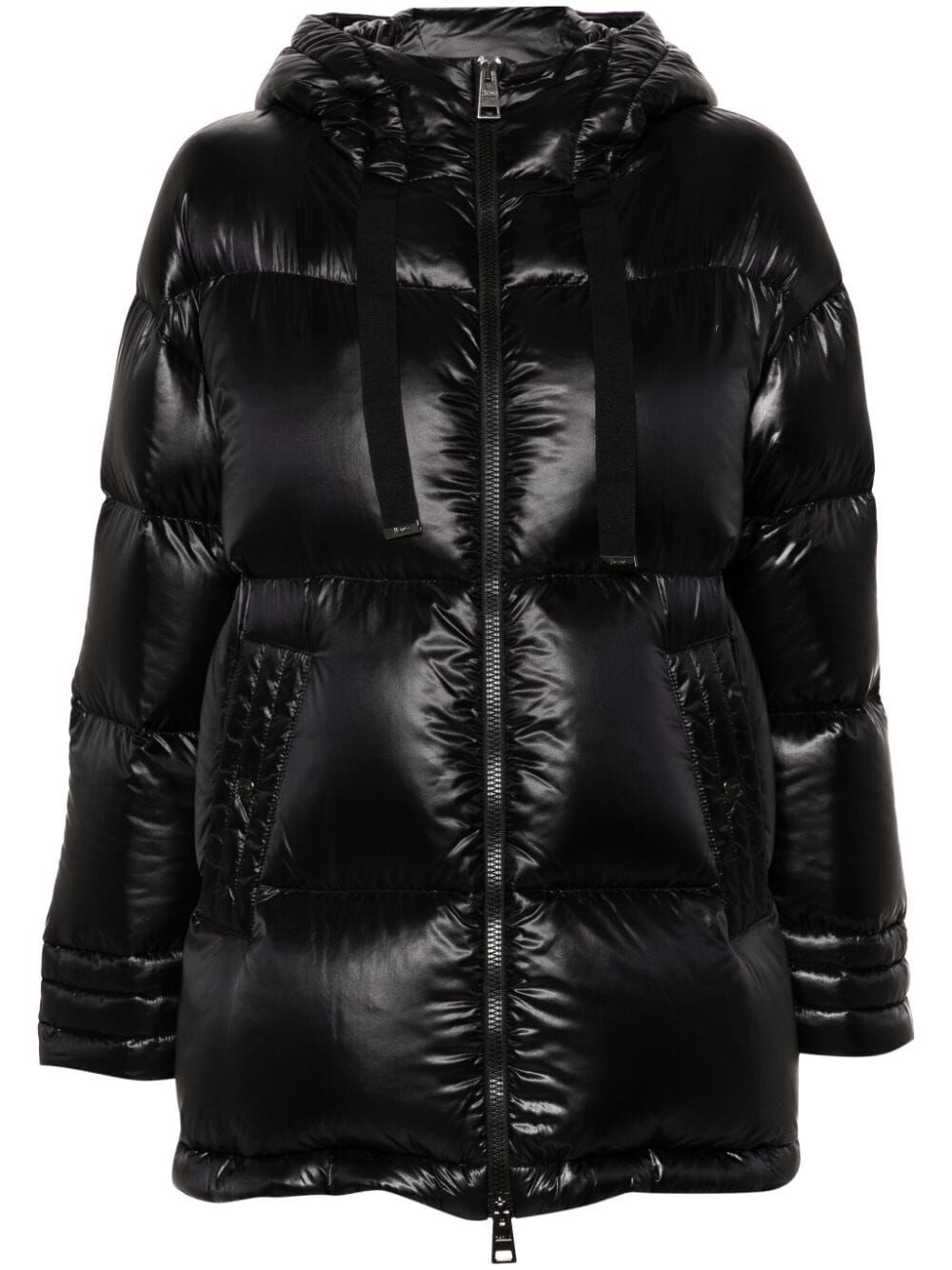 Shop Herno Zip-up Puffer Jacket In Black