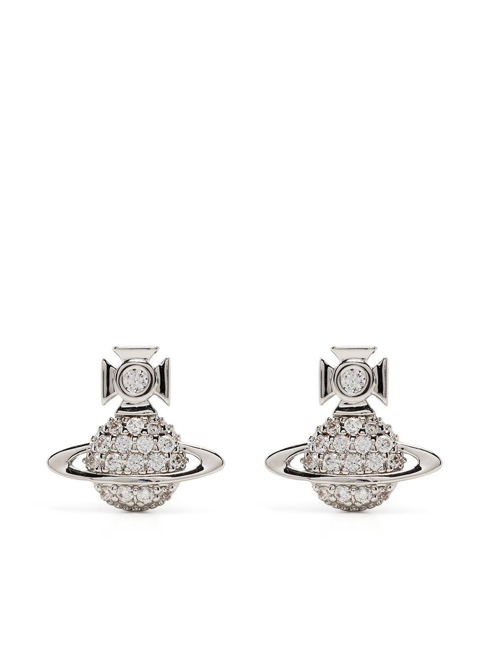 Vivienne Westwood Tamia Orb Stud Earrings In Metallic