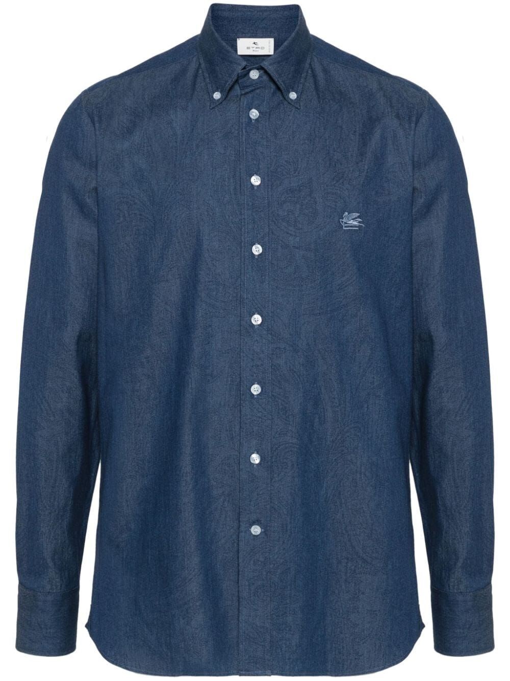 Shop Etro Roma Shirt In Blue