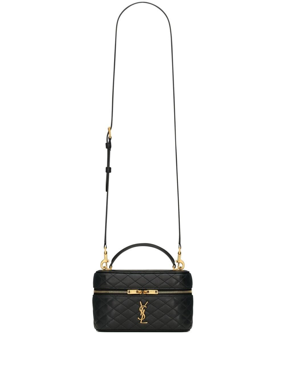 Saint Laurent Gaby Leather Shoulder Bag Strap In Black