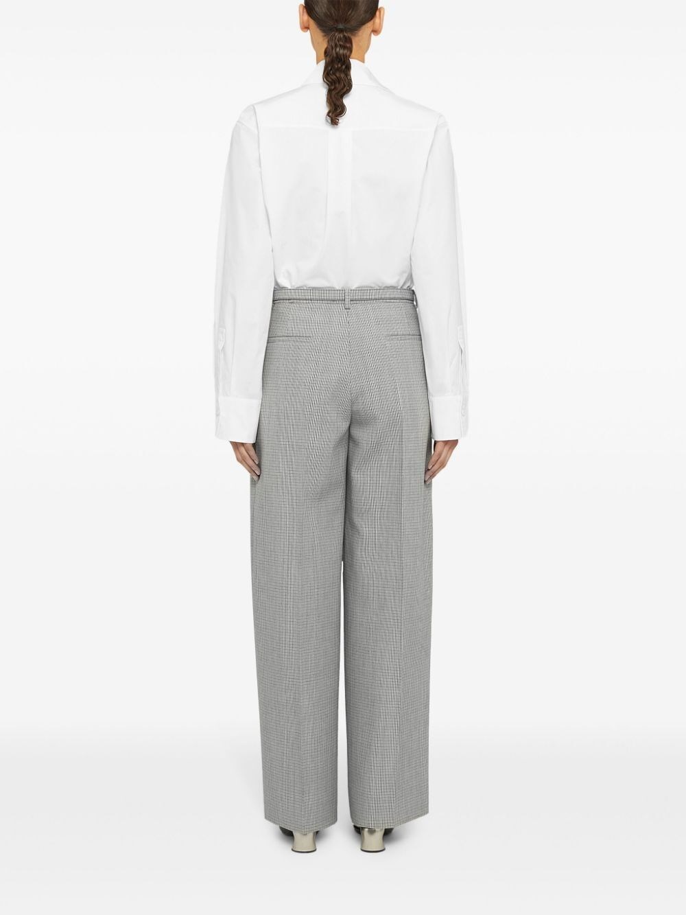 TAILORED CHECKED TROUSERS WITH BELT 
