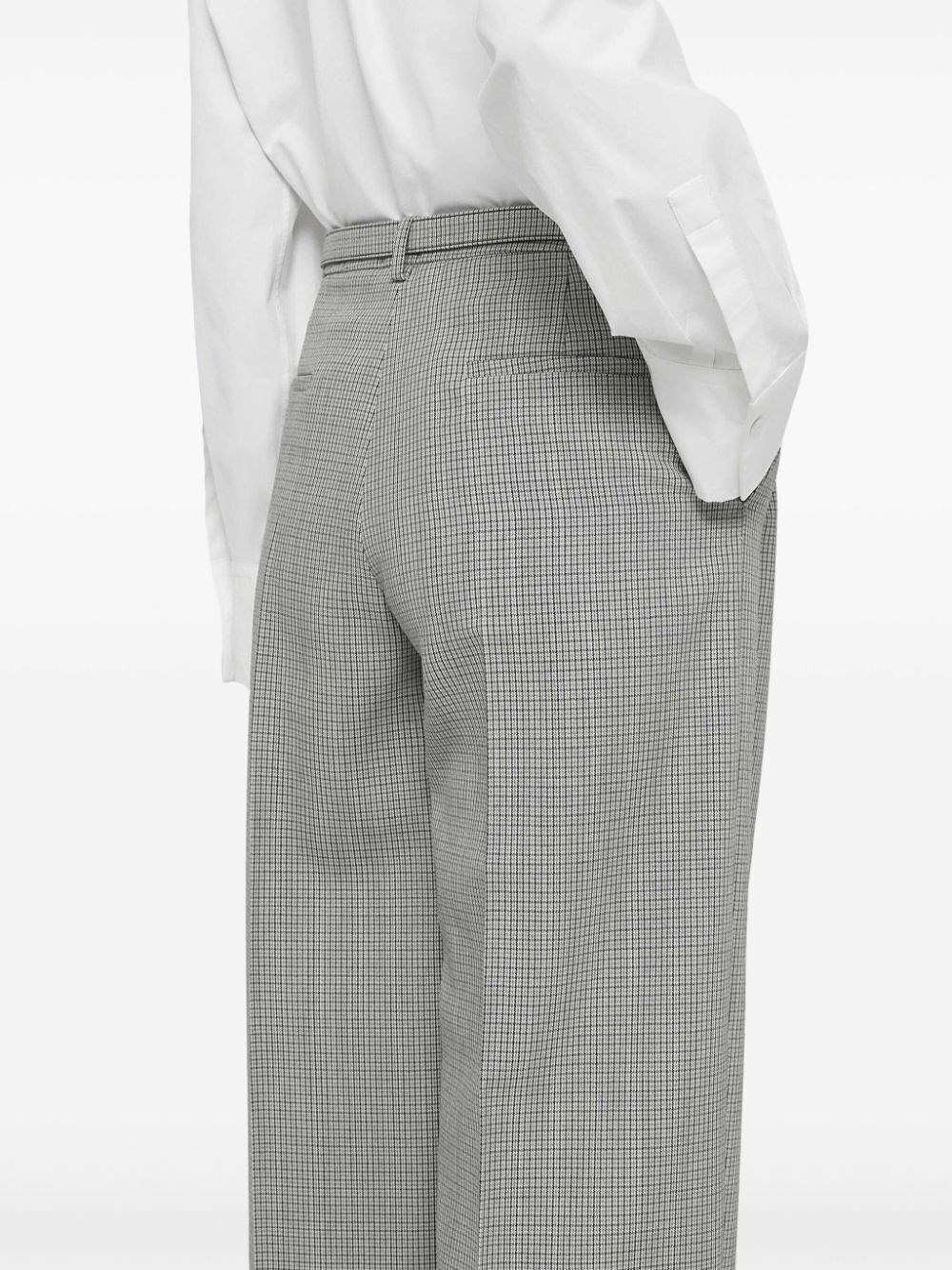 TAILORED CHECKED TROUSERS WITH BELT 