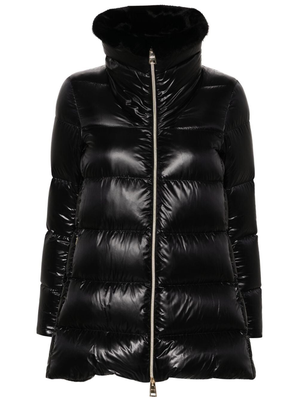 HERNO FAUX-FUR COLLAR PADDED JACKET 