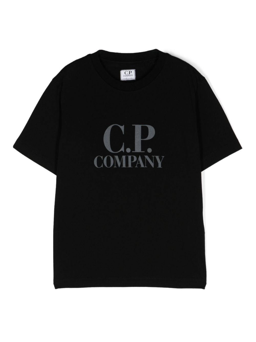 Shop C.p. Company Logo-print Jersey T-shirt In Black