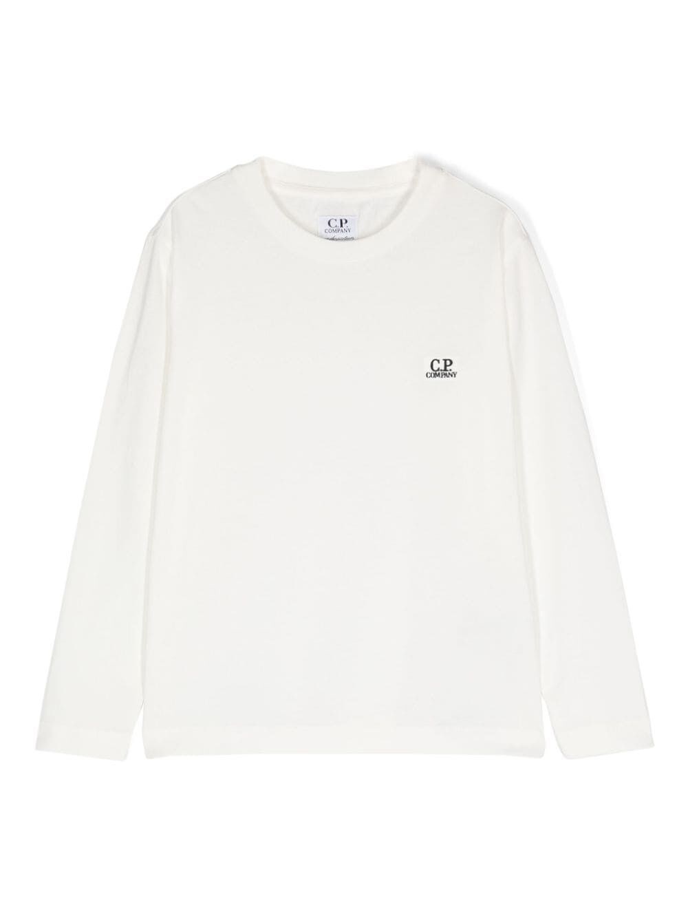 Shop C.p. Company Logo-embroidered Long Sleeve T-shirt In White