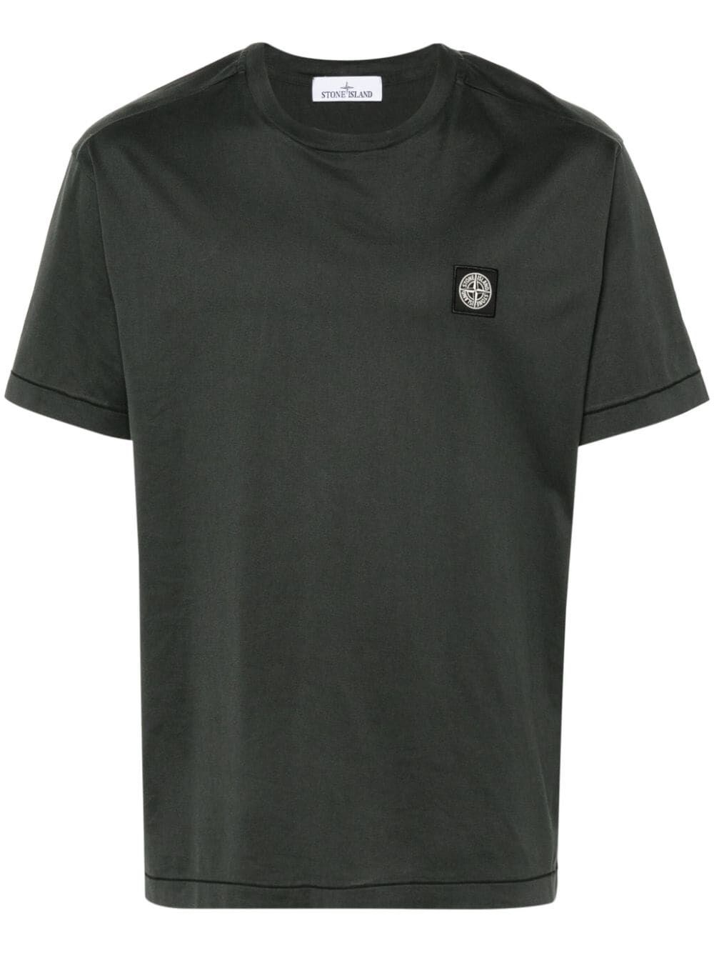 Shop Stone Island Slim-fit Jersey T-shirt In Grey